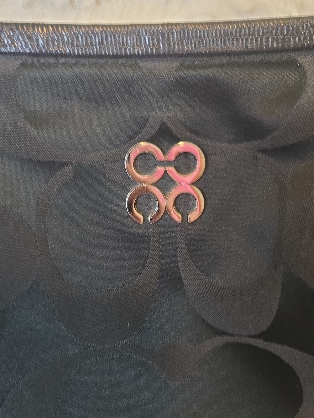 Coach Black Signature Hobo Shoulder Bag with Silver Hardware LIKE NEW CONDITION - Picture 3 of 10